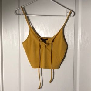 Forever 21 Golden Yellow Crisscross Top
